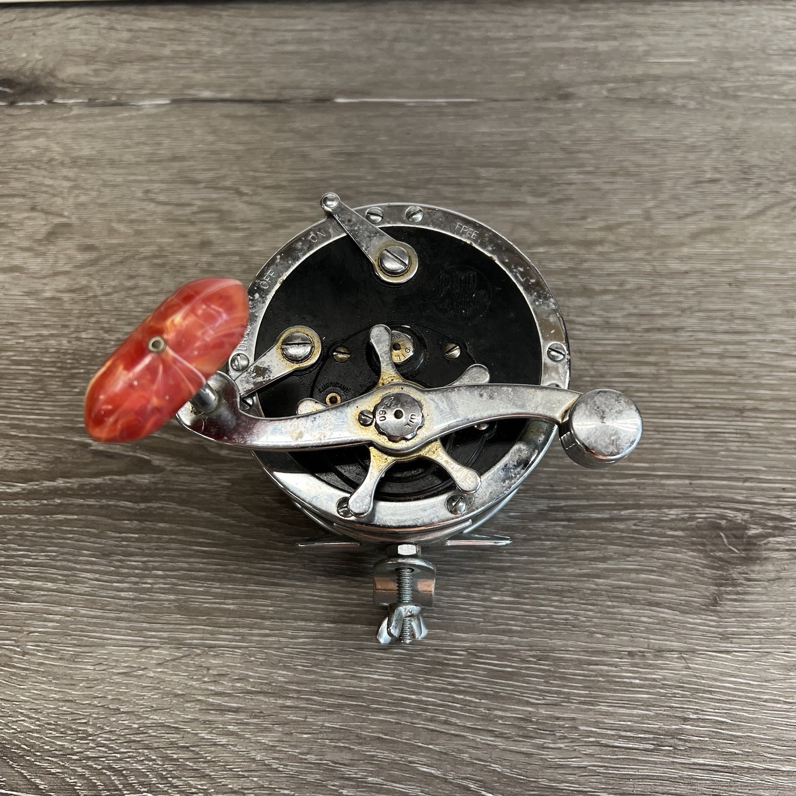 Vintage PENN No. 49 Deep Sea Mariner Saltwater Fishing Reel – Red Handle