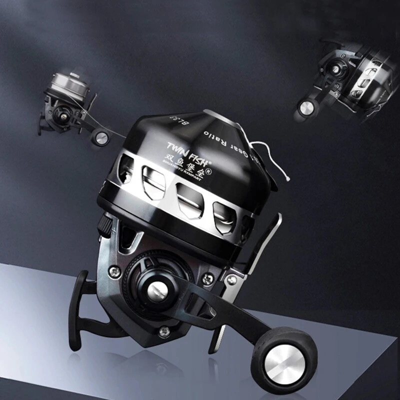 Metal Fishing Reel Wheel 3.6:1 Slingshot Fishing ReelS 6+1BB Closed Line Hunting