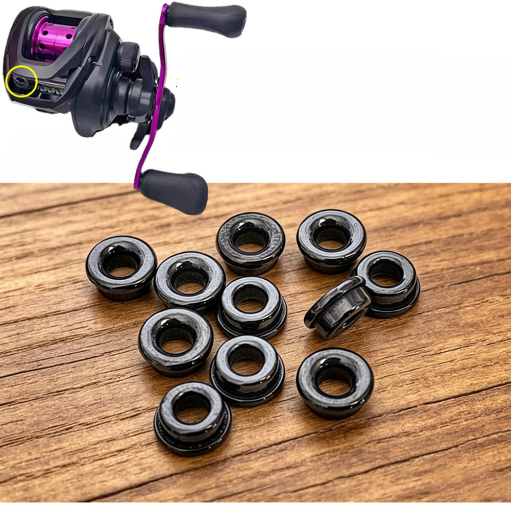 Metal Fishing Reel Guide Ring for DAIWA PD106 PR100 Baitcasters Black 1 Piece