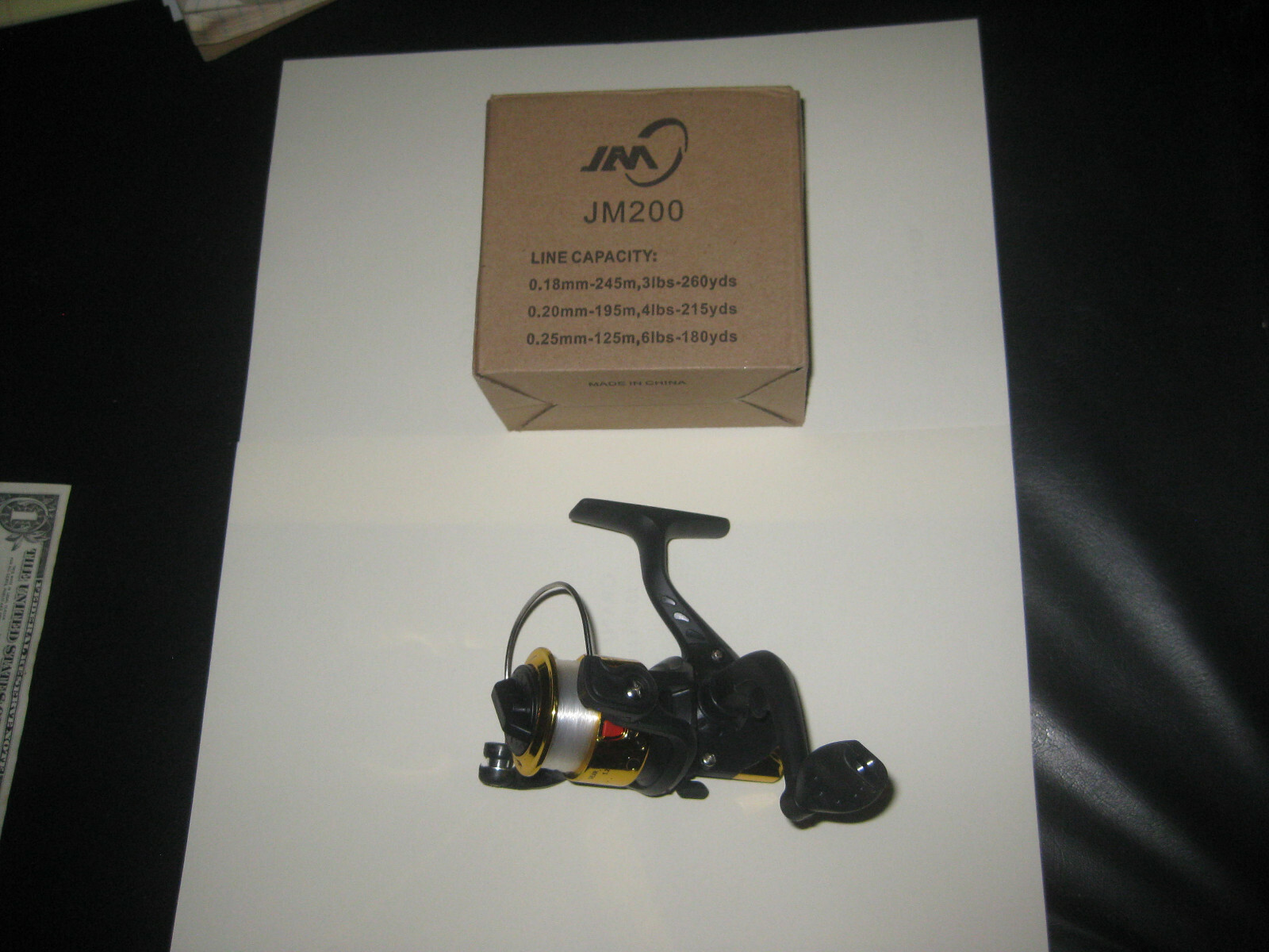 NIB New JM 200 Metal Spool Fishing Reel w/ Full Spool of Line Included