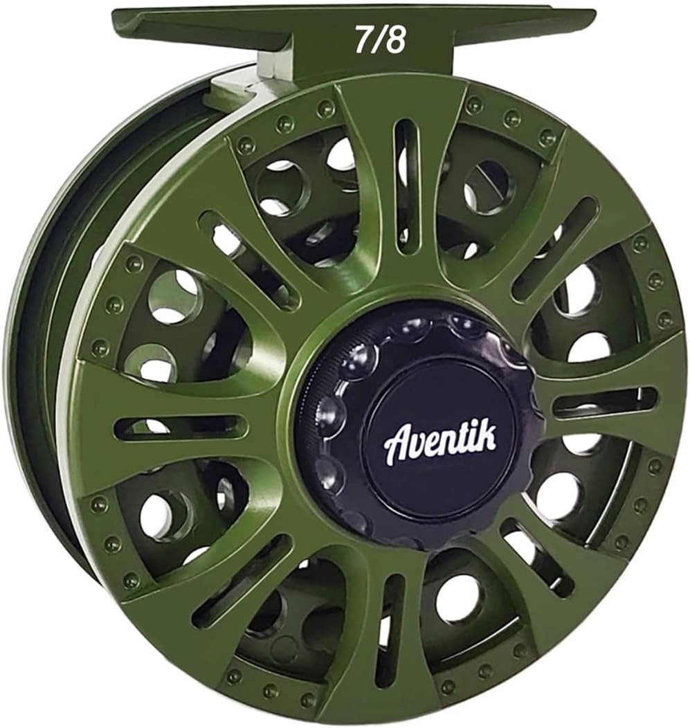 HVCE Graphite Fly Reel 7/8 WT Large Arbor Classic III Center Drag Freshwater