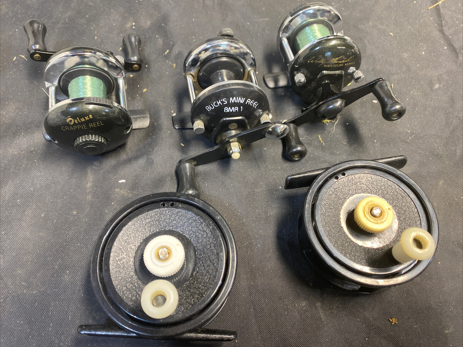 Lot Of 5 Crappie Reels￼ Wally Marshall WM40 West Point FR2 Bucks BMR-1 Free Ship