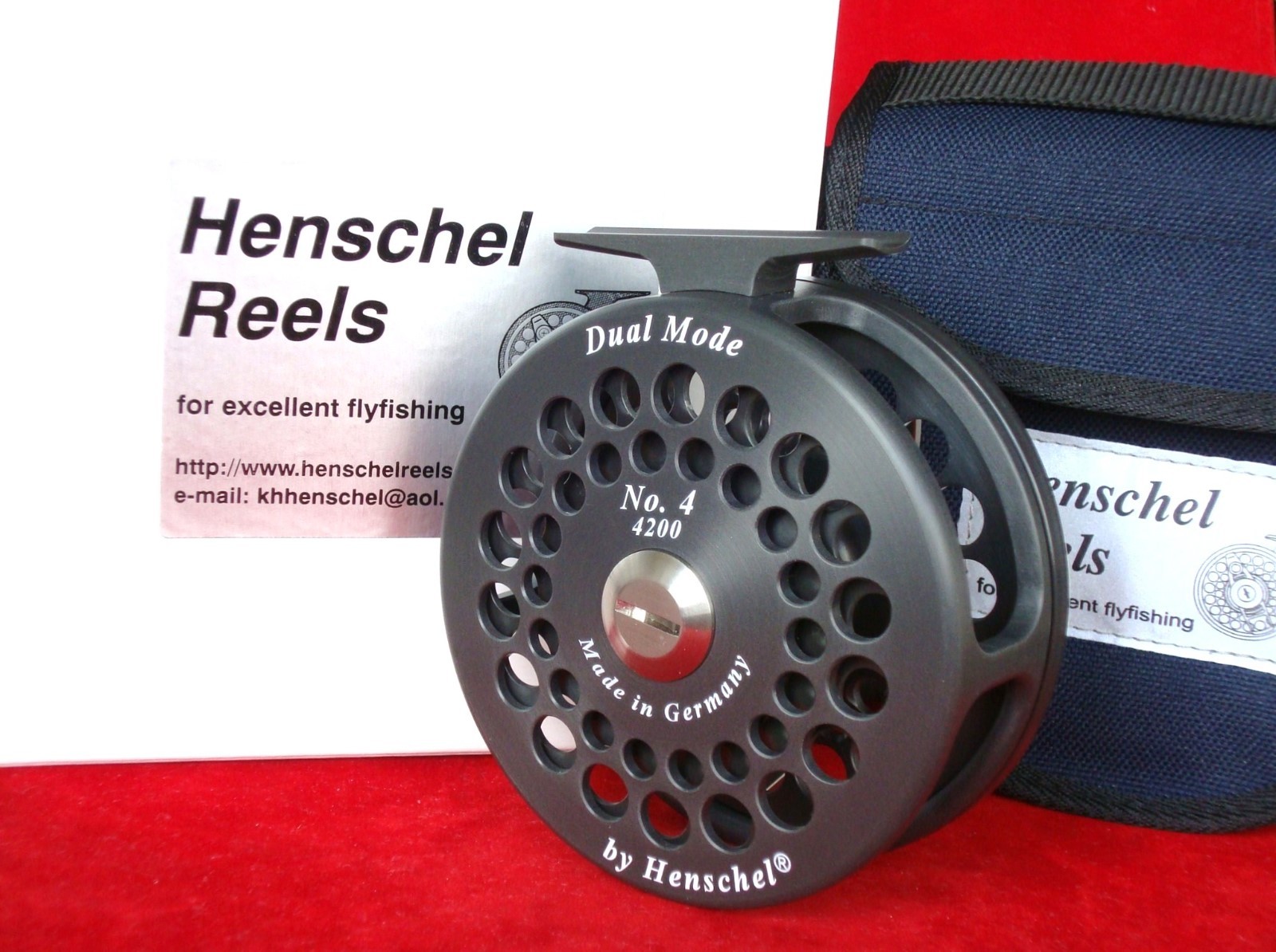 HENSCHEL DUAL MODE # 4, 10-13, saltwater fly reel = Anti Reverse + Direct Drive