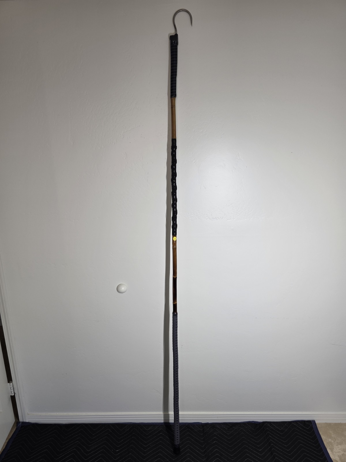 7′ CUSTOM FISHING GAFF, 3″ TITANIUM(Gr5) HOOK, X-WRAPPED GRIPS