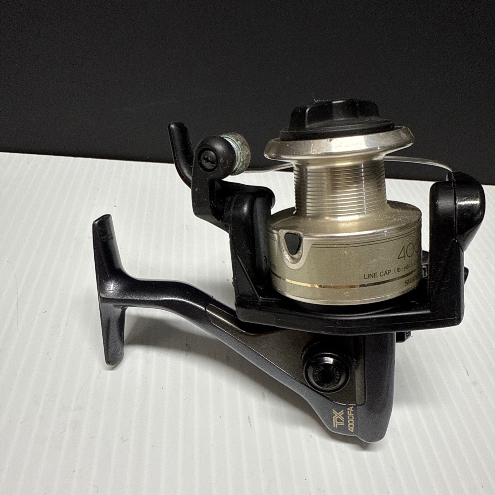 Shimano TX 4000FA Fishing Spinning Reel with Quickfire II – Handle Is Bent