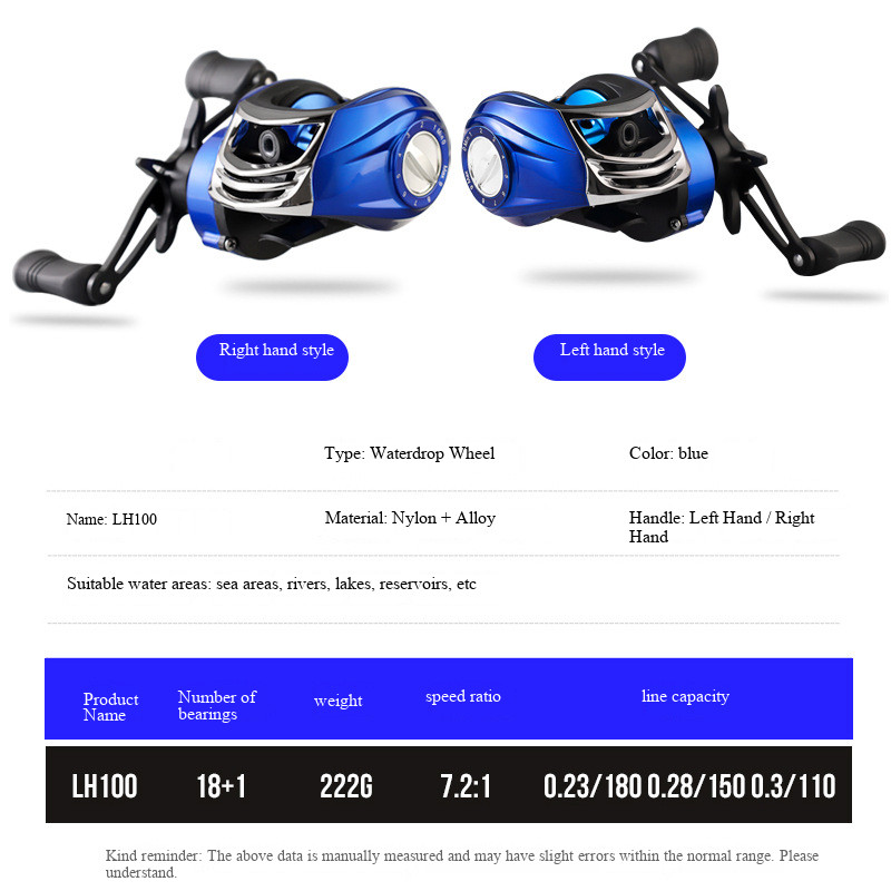 Baitcasting Fishing Reels Metal Casting Reel Fresh/Saltwater Right/Left Hand