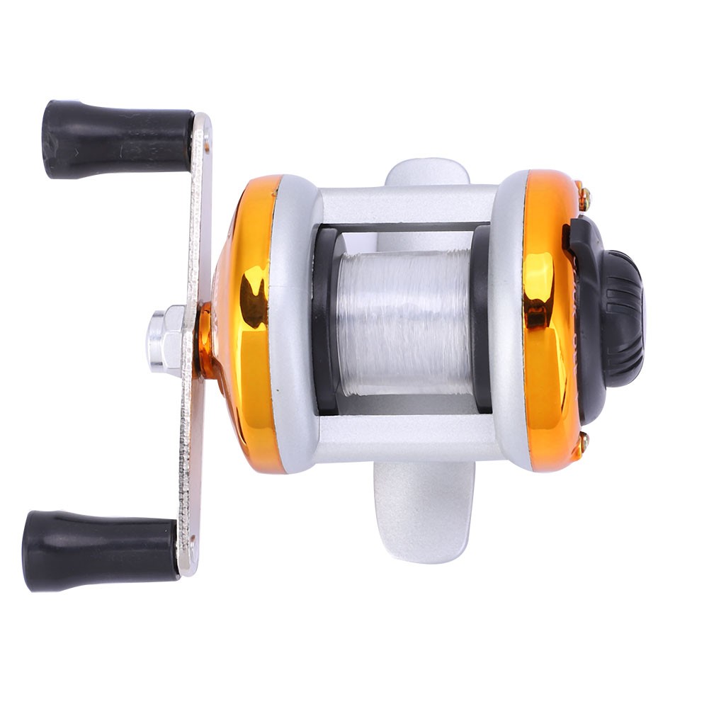 Deukio Portable Winter Ice Fishing Reel Wheel With Wire Outdoor Casting Tackle