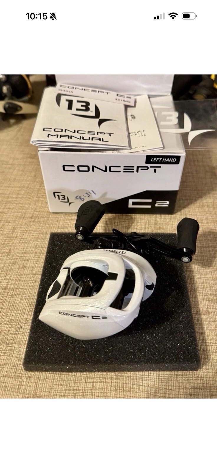 13 FISHING CONCEPT C2-8.3LH 8.3:1 GEAR RATIO LEFT HAND BAITCAST REEL NIB #344