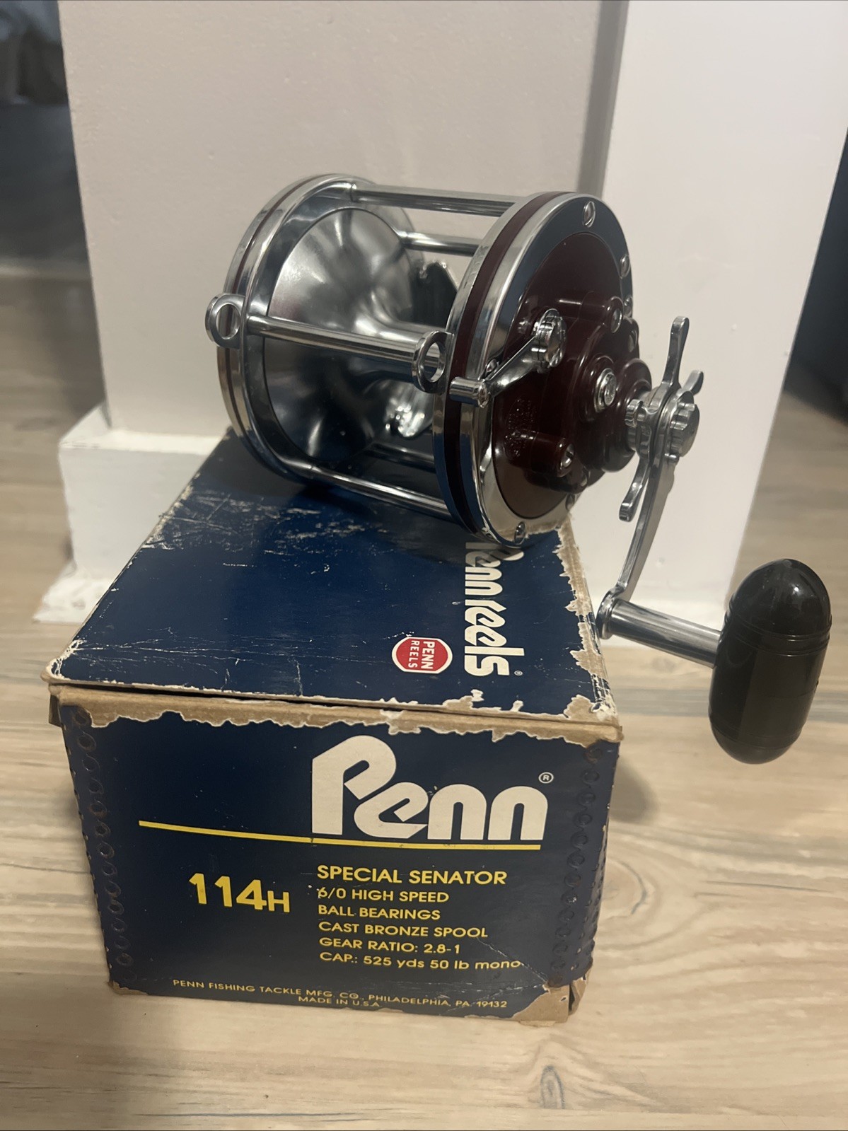 New Penn Reel 6/0 Special Senator 114h Cast Bronze 2.8-1 Gear Ratio Cap 525 Yd