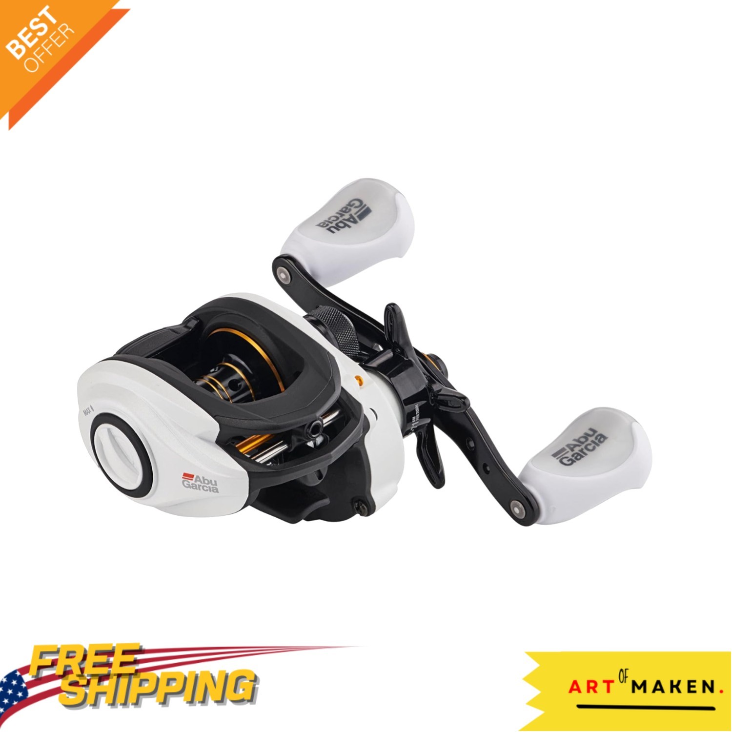 Max Pro Low Profile Baitcast Fishing Reel – Lightweight, 15lb Drag & Smooth R…