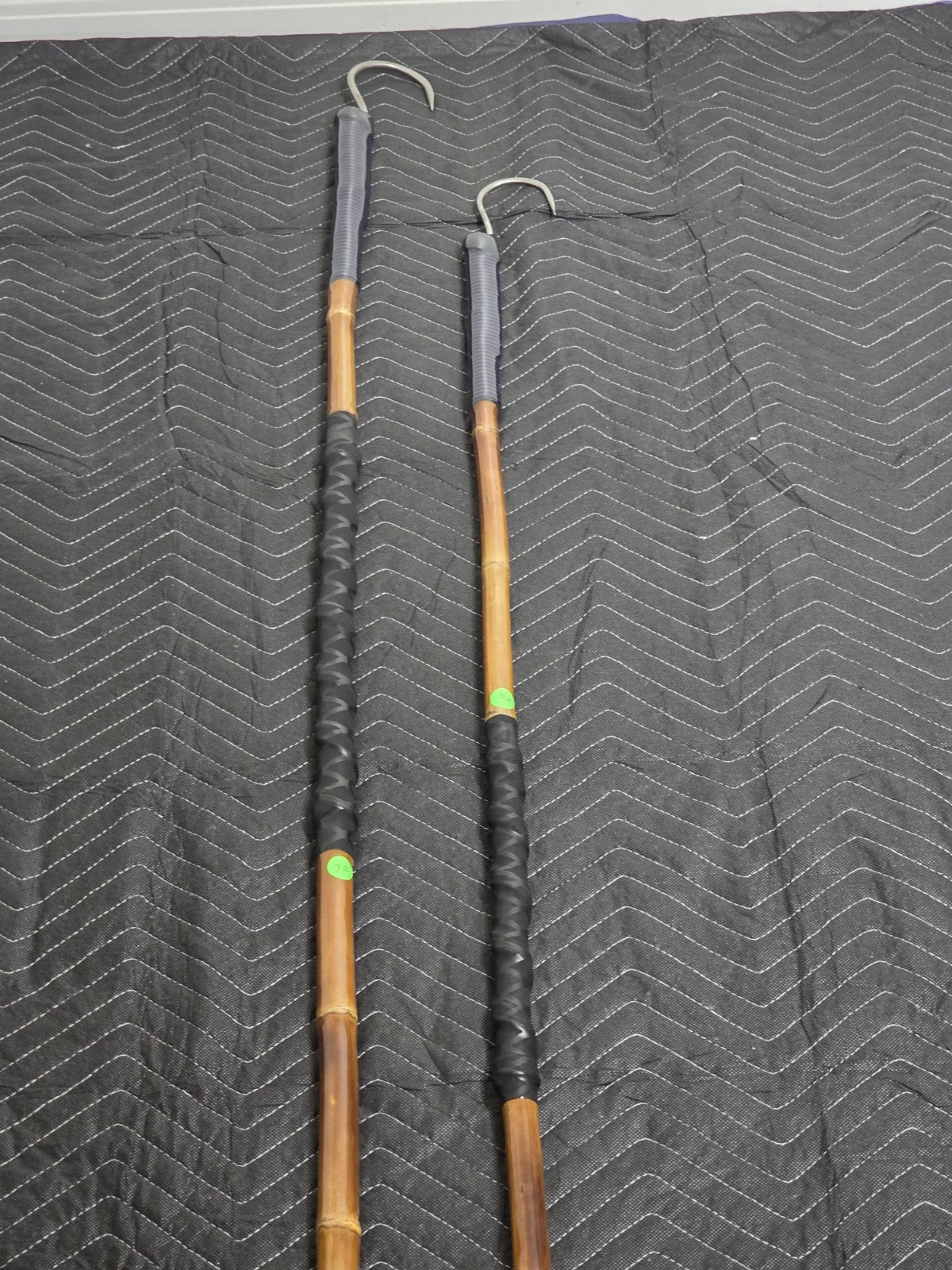 SET OF 2 CUSTOM FISHING GAFFS 7′ AND 6′ TITANIUM HOOKS