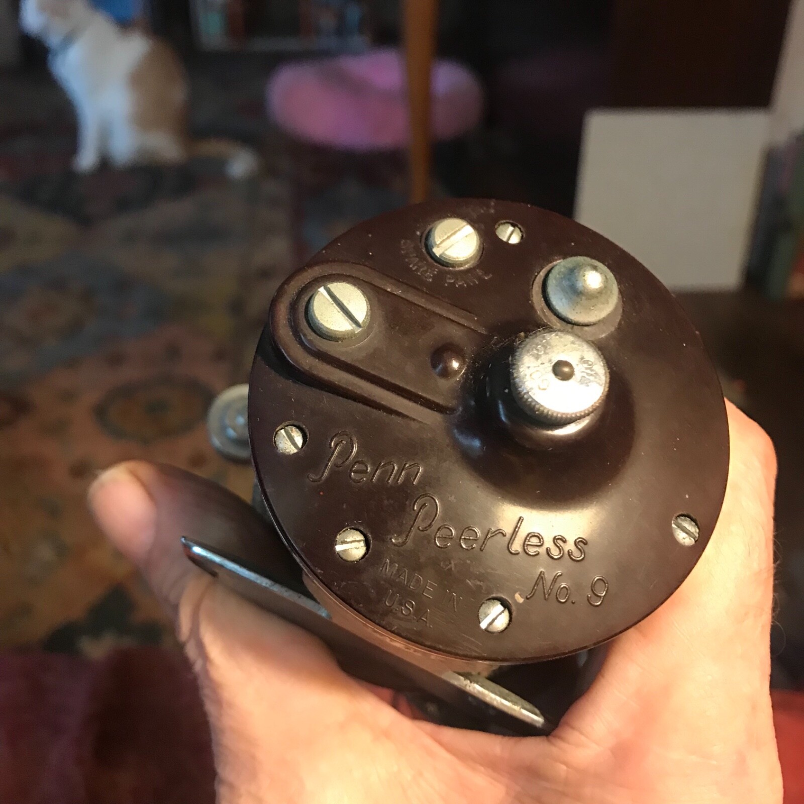 PENN #9 Peerless Red. Conventional Trolling/Casting Reel No Box Made In USA