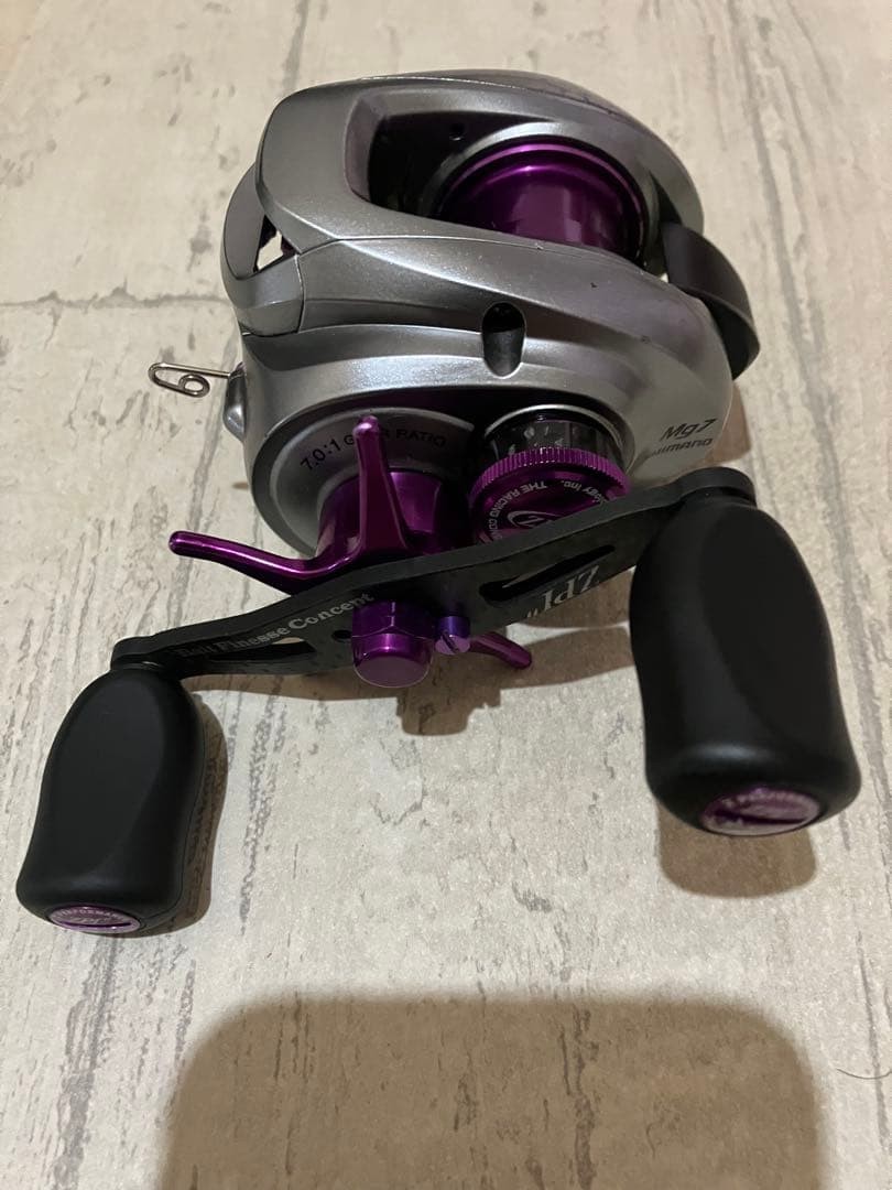 SHIMANO 09 Aldebaran Mg7 Full ZPI KTF Purple Fishing Reel