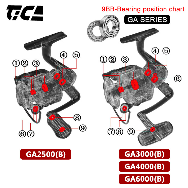 TICA 2500 3000 4000 6000 Spinning Fishing Reel Compact Body 26LB Max Drag 9+1 BB
