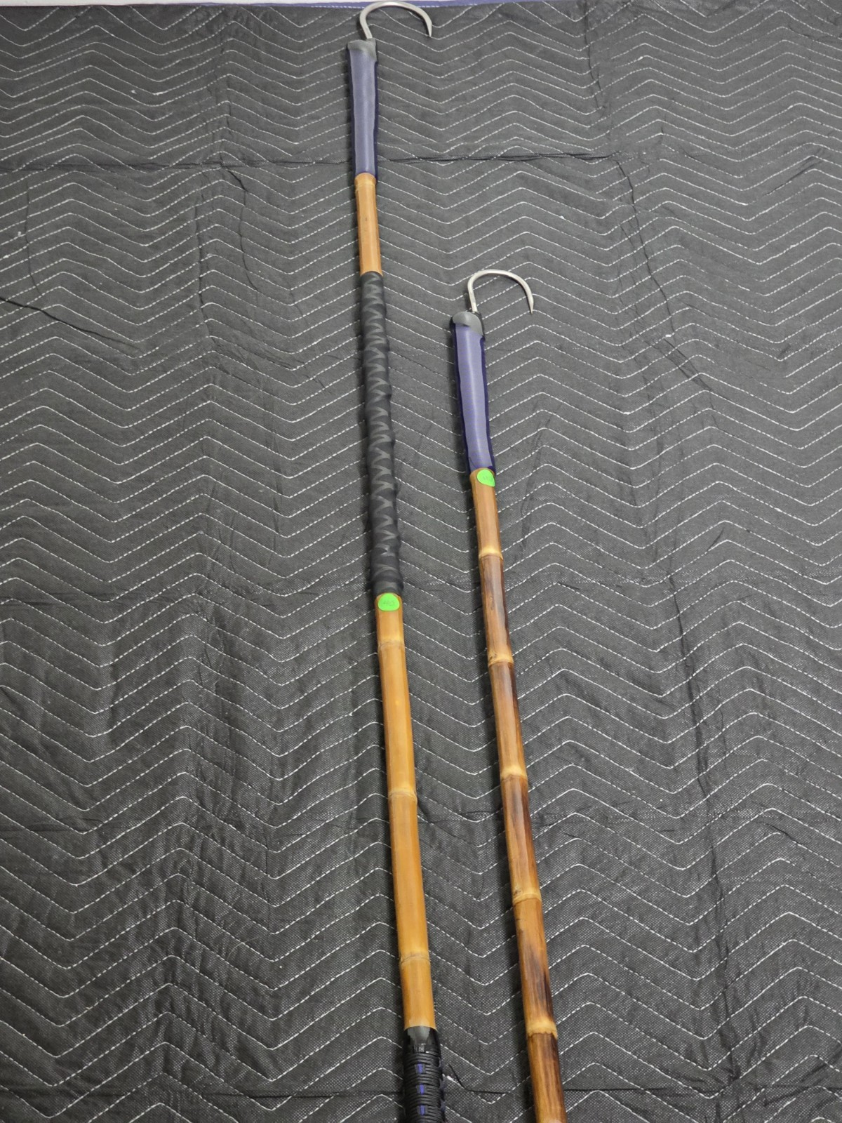 SET OF 2 CUSTOM FISHING GAFFS 7′ AND 5′ TITANIUM HOOKS