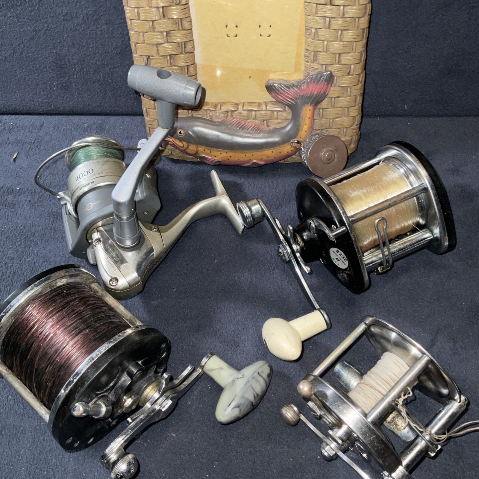 Vintage Fishing Reels And Picture Frame – Gift For Dad, Boyfriend, Husband