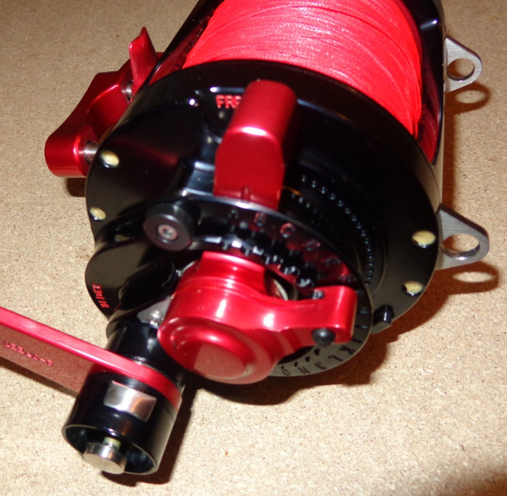 Accurate 50 Wide ATD Platinum Twin Drag Black/Red 2-Speed Fishing Reel 50W