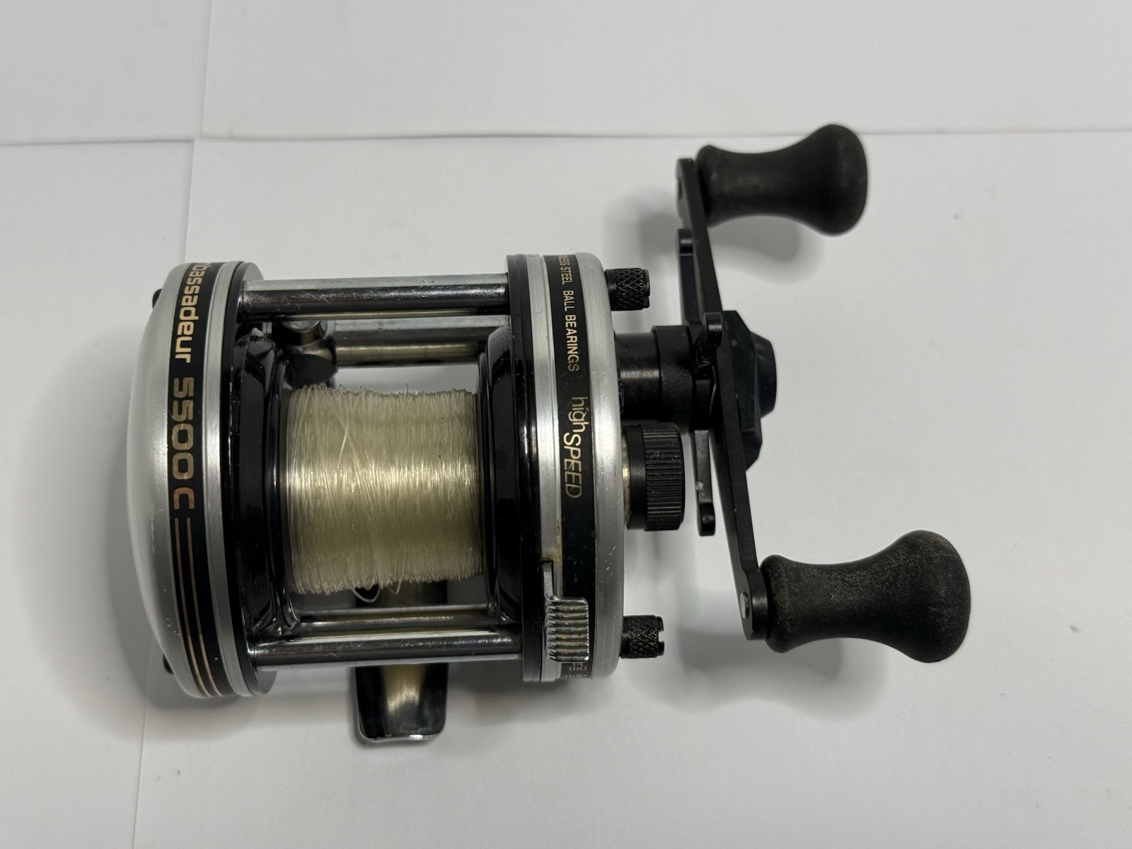 Vintage Abu Garcia Ambassadeur 5500C Silver Casting Reel RH Retrieve