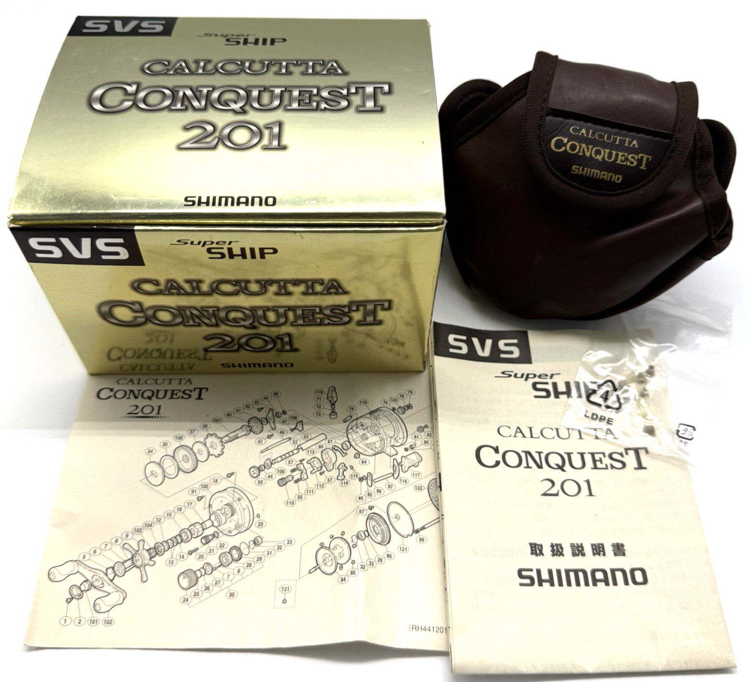 Shimano 00 CALCUTTA CONQUEST 201 Left Bait Casting Reel In Box „Near Mint“ JAPAN