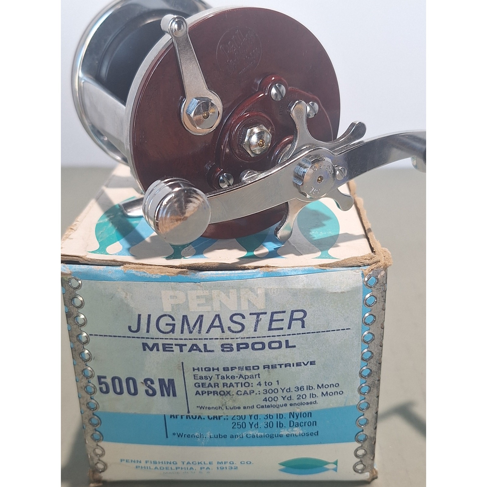 Penn Jigmaster 500SM Fishing Reel Metal Spool NOS CIB w/ Box Papers USA- LOOK!