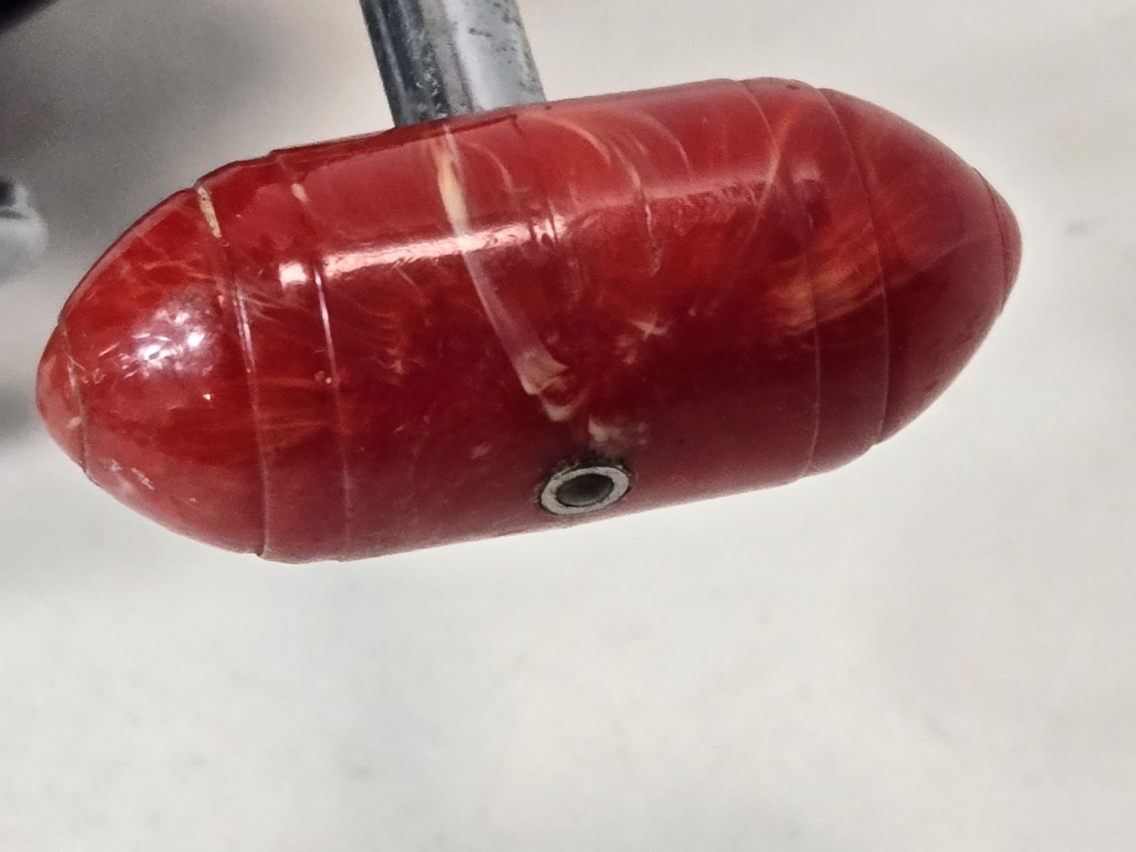Penn Peer 209 Conventional Reel Level Wind Red Swirl Knob TESTED Good Right Hand