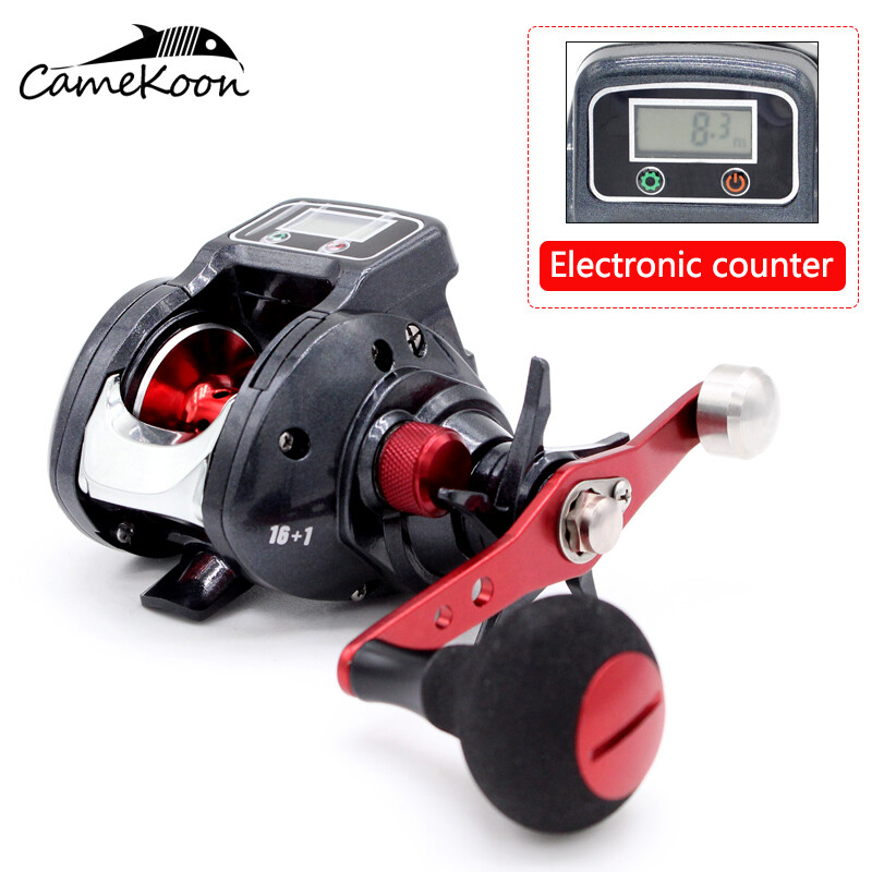 CAMEKOON Baitcasting Fishing Reels 6.3:1 Gear Ratio With Line Counter Baitcaster