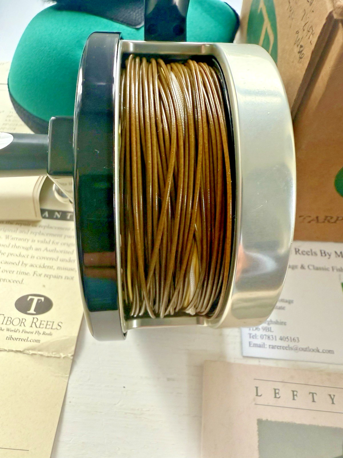 Tibor Billy Pate AR Tarpon Saltwater Fly Reel RHW with Line Case Box & Papers