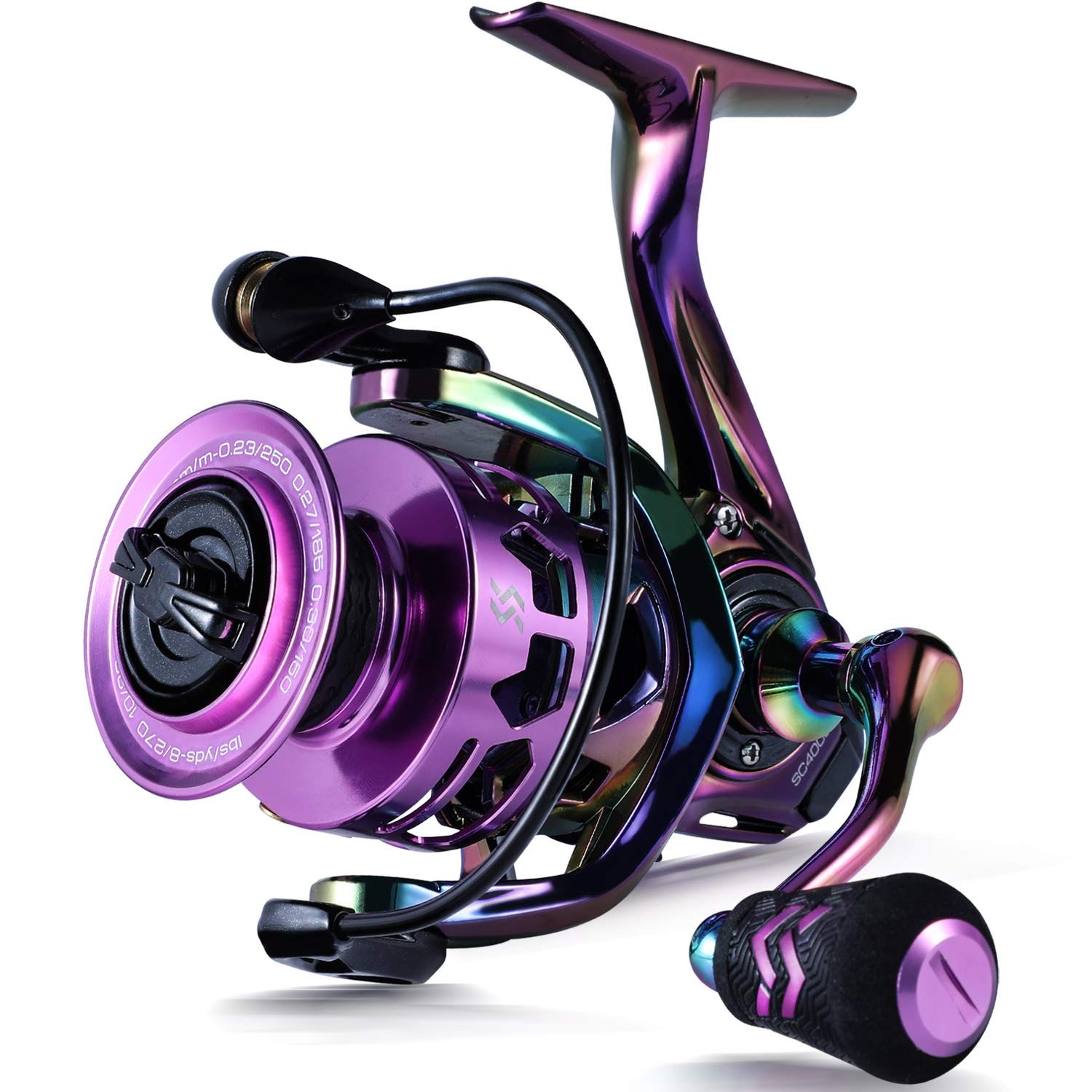 Sougayilang Fishing Reel, Colorful Ultralight Spinning SC1000, Multicolor