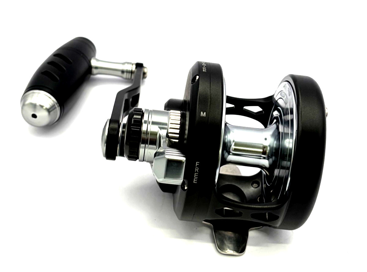Original Maxel Rage 80L LH Lever Drag Reel Matte Black/ Light Gray Free Shipping
