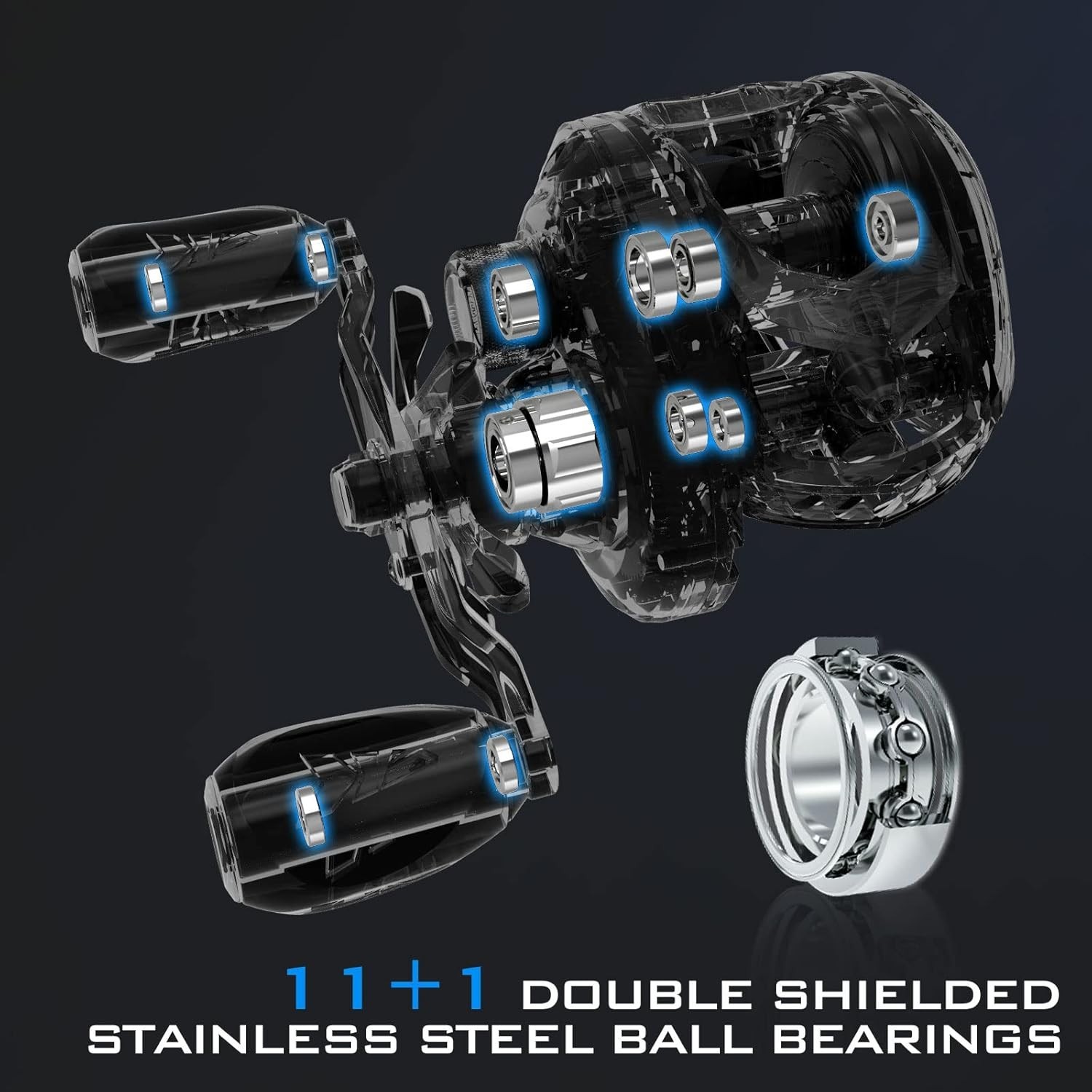 MegaJaws Elite Baitcasting Fishing Reel, New AutoMag Dual Braking System, Onl…
