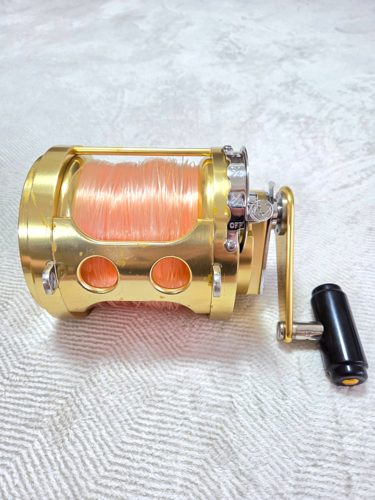 Fin Nor 12/0 2-Speed Trolling Big Game Fishing Reel Vintage Marlin Tuna 2348