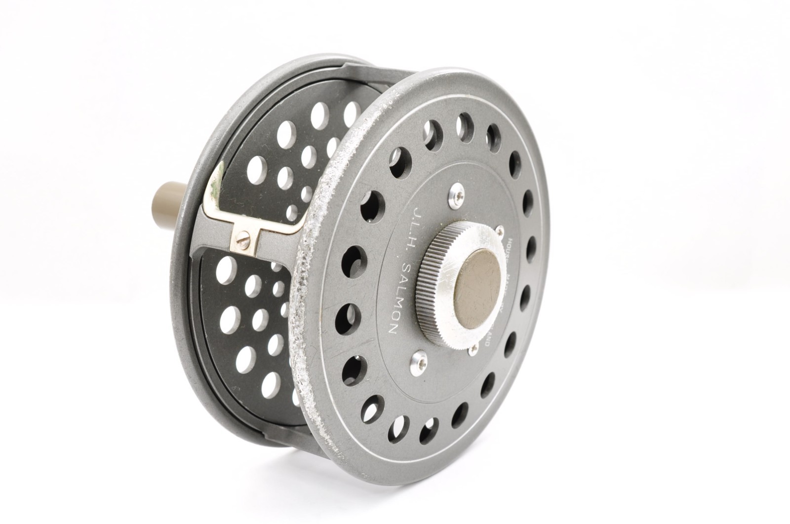 Hardy J.L.H. Salmon 101mm 41mm Line #8-9 Silver Used Fly Reel Fishing Japan