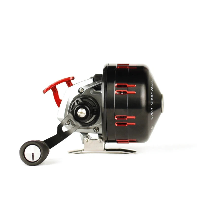 Metal Closed Fishing Reel Spool Black Red BL39 Outdoor Slingshot Fishing Reel