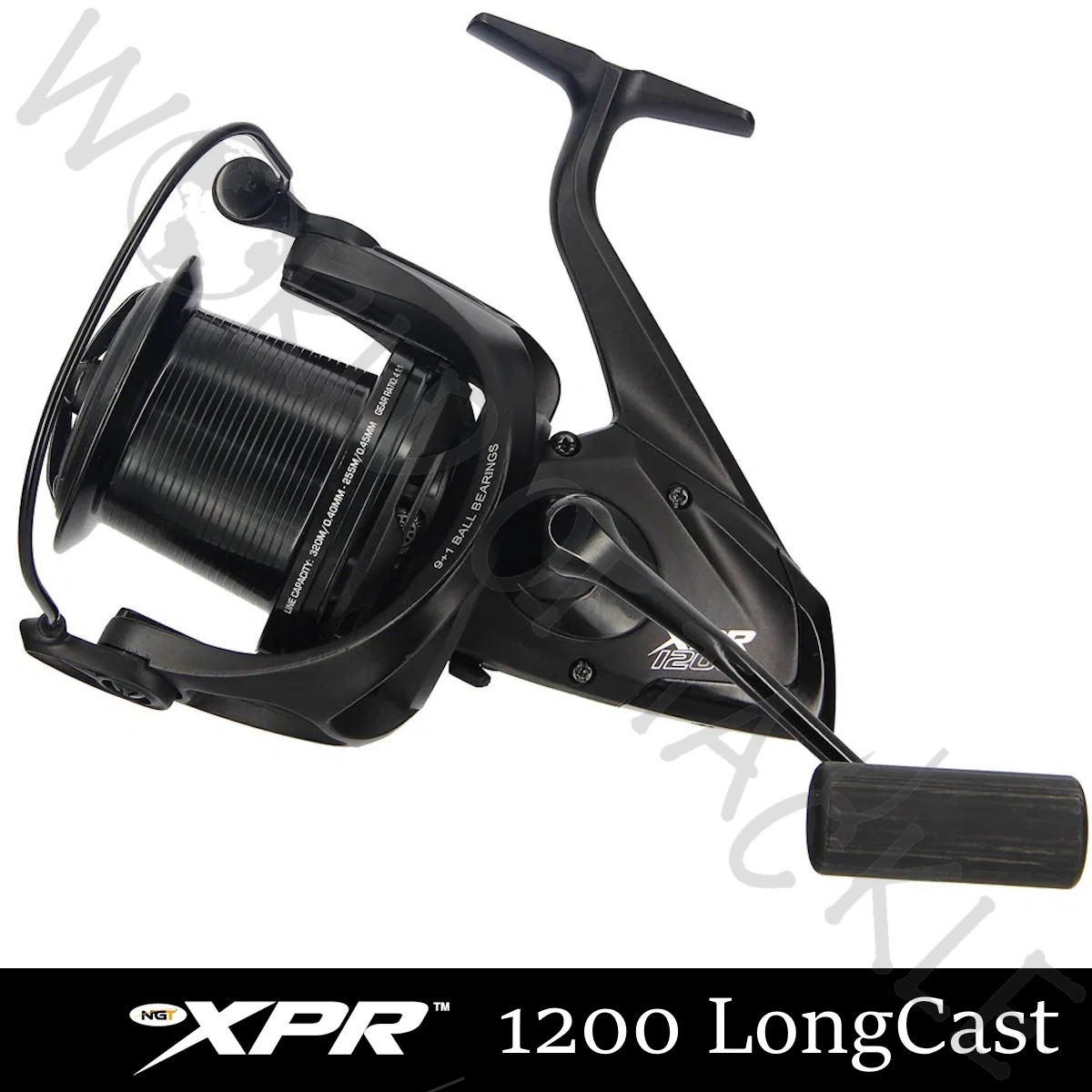 Big Pit Fishing Reel NGT XPR Longcast 1200 Carp Black Front Drag Coarse