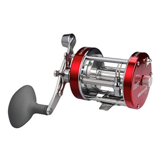 Rover Round Baitcasting Fishing Reel, Perfect Conventional 70 Right Hand Red