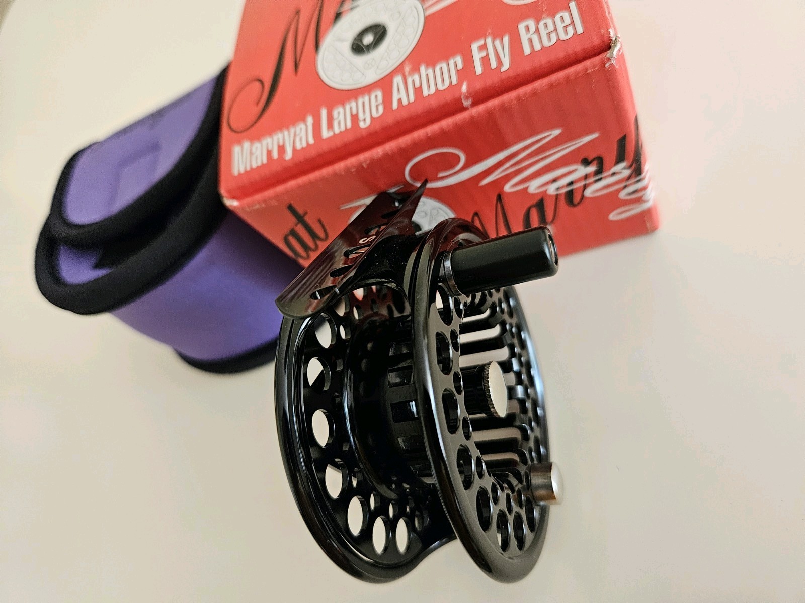 Marryat M-2 Large Arbour fly reel (complete with box and neoprene pouch)