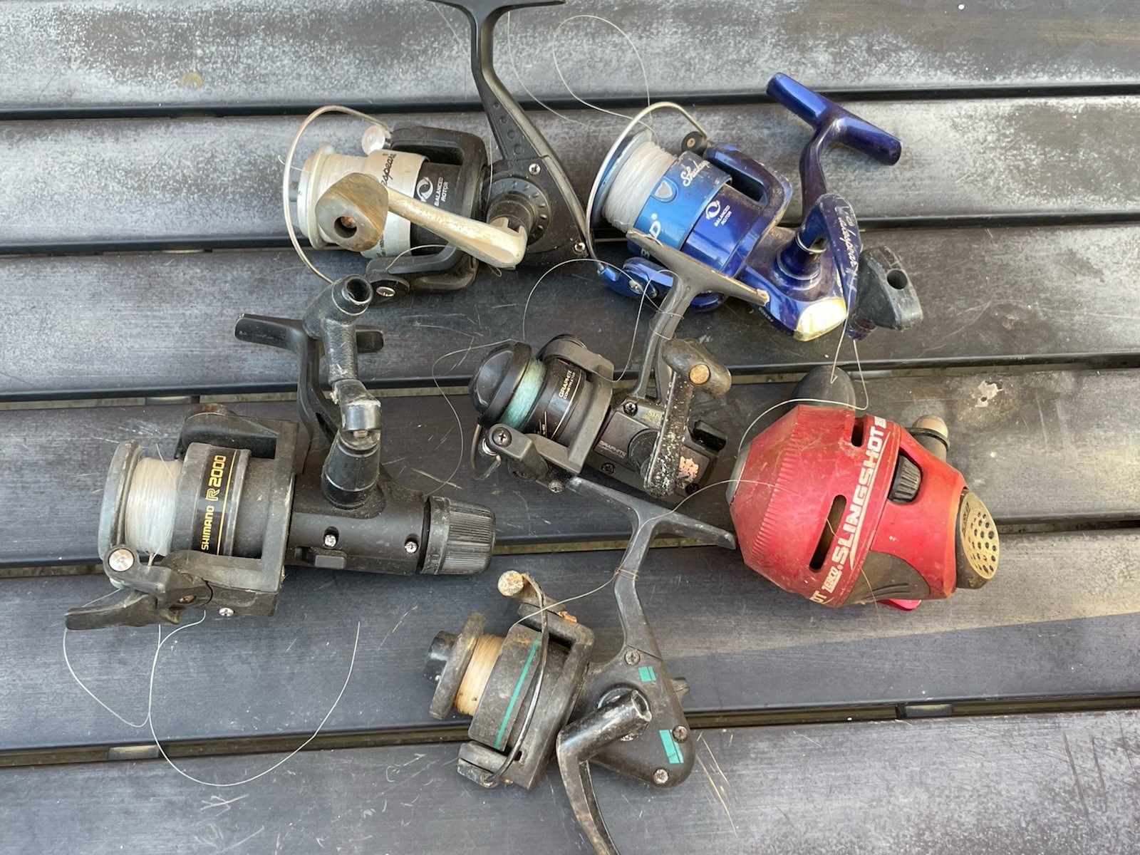 🔥 Lot Of 6 • Fishing Reels • Shimano Shakespeare Zebco • Spinning • Not Tested