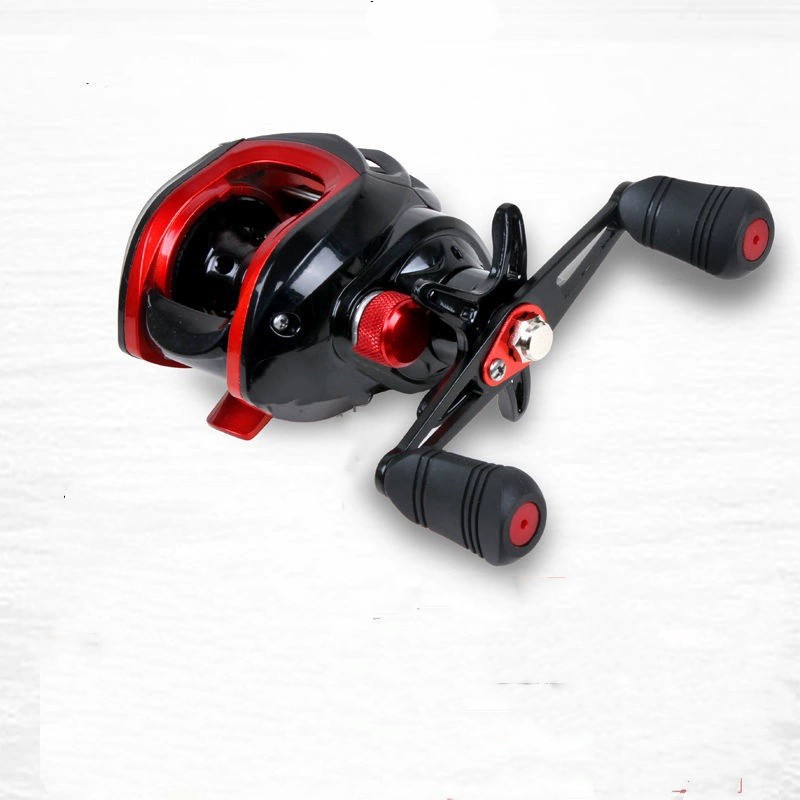 Baitcasting Fishing Reel Left /Right Fishing Reels 7.2:1 Gear Ratio Red Black