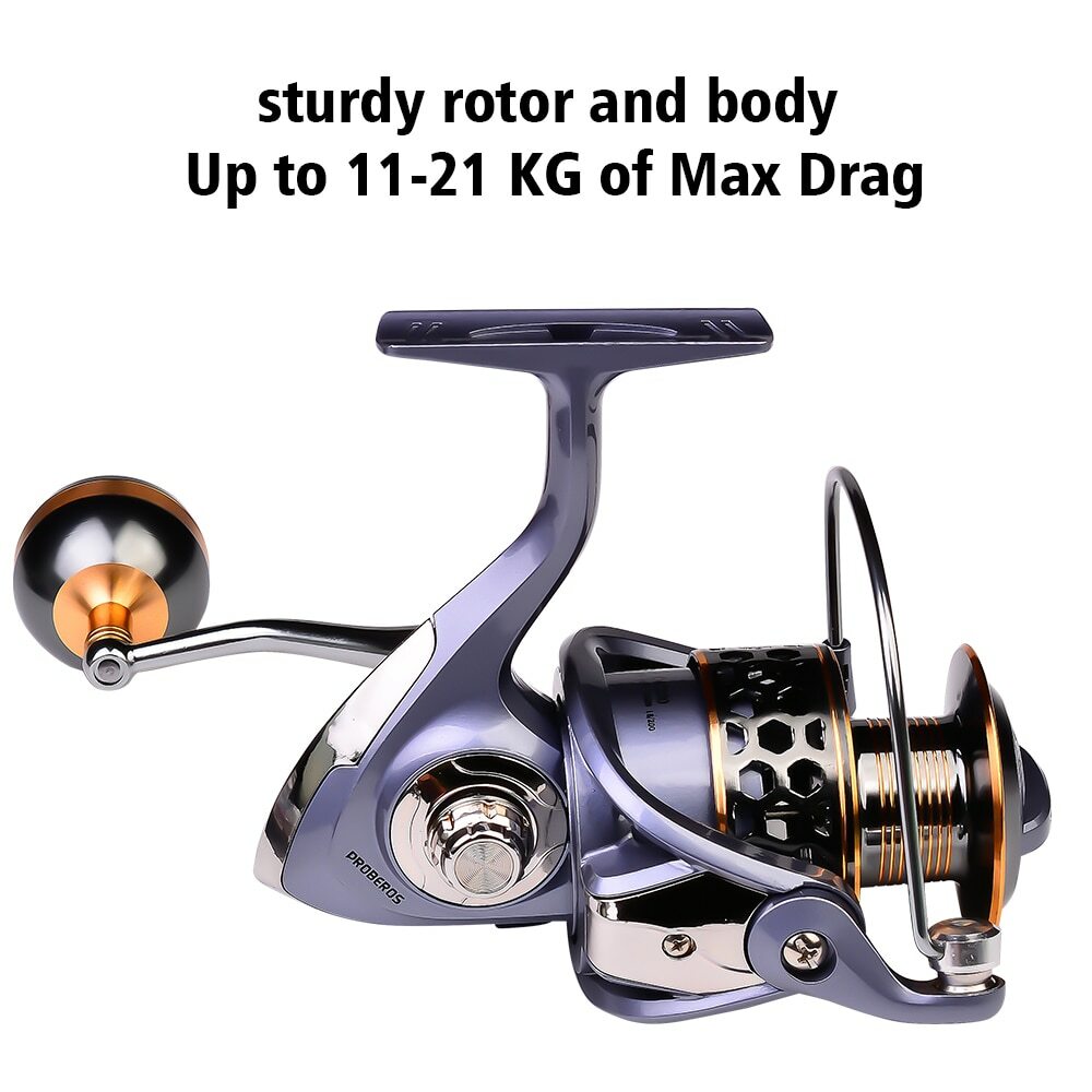 Spinning Fishing Reel 5.2:1 Max Drag 46lb High Speed Saltwater FreshWater