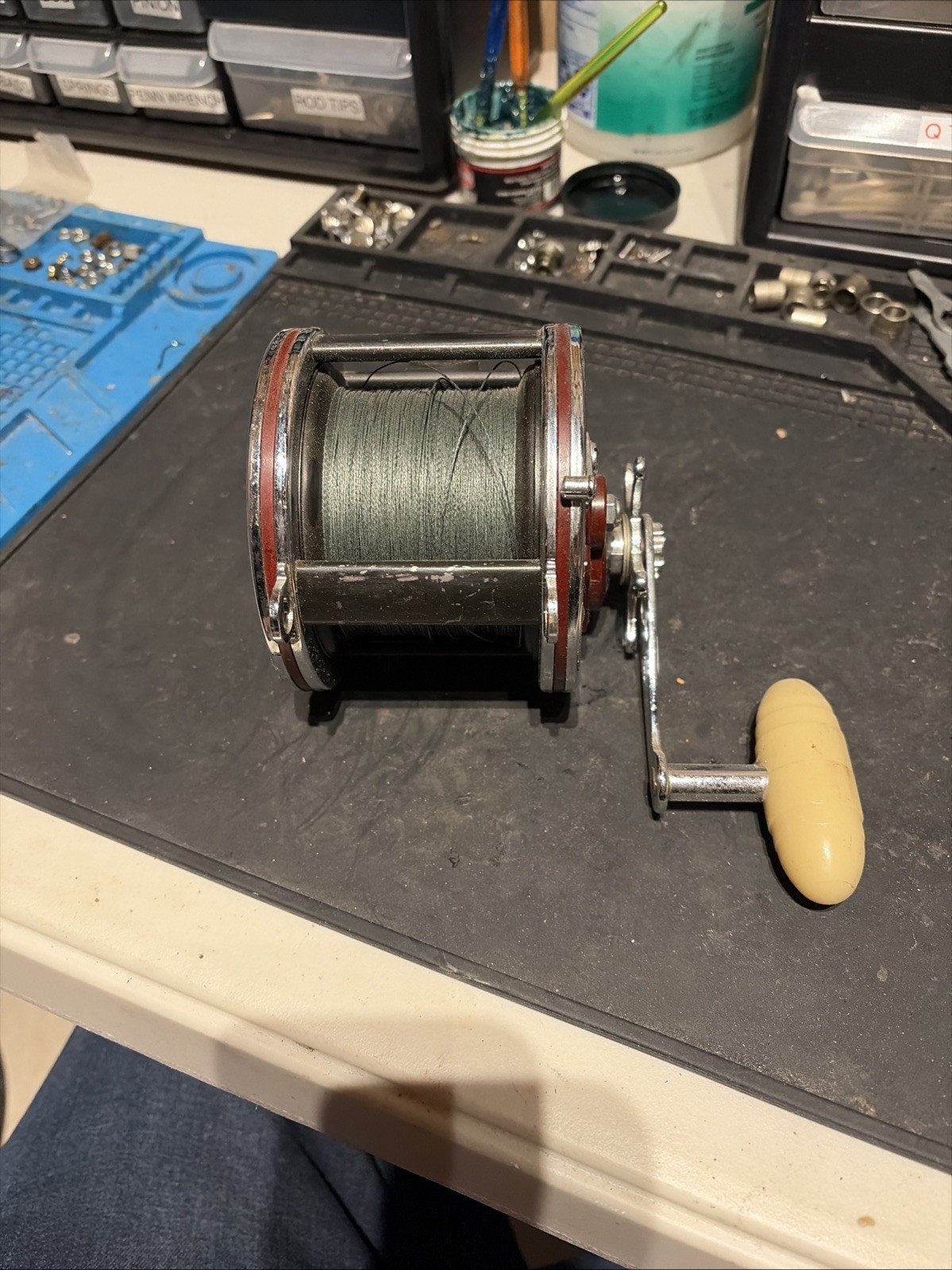 Penn 349 Master Mariner Conventional Fishing Reel With Newell Kit W/ 80lb Braid