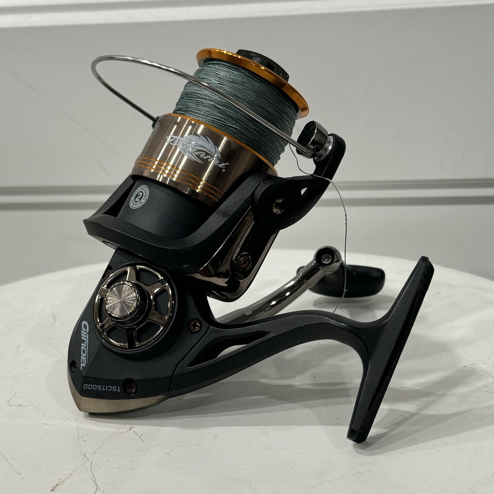 Tsunami Citadel 5000 TSCIT5000 Spinning Reel Tested Works Has Braided Line