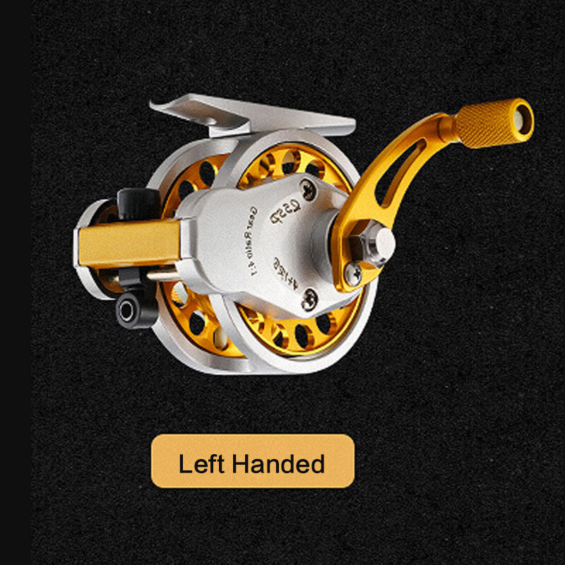 Front Reel 4:1 Gear Ratio Auto Flat Cable 4 Ball Bearings Lure Fishing Fly Reel