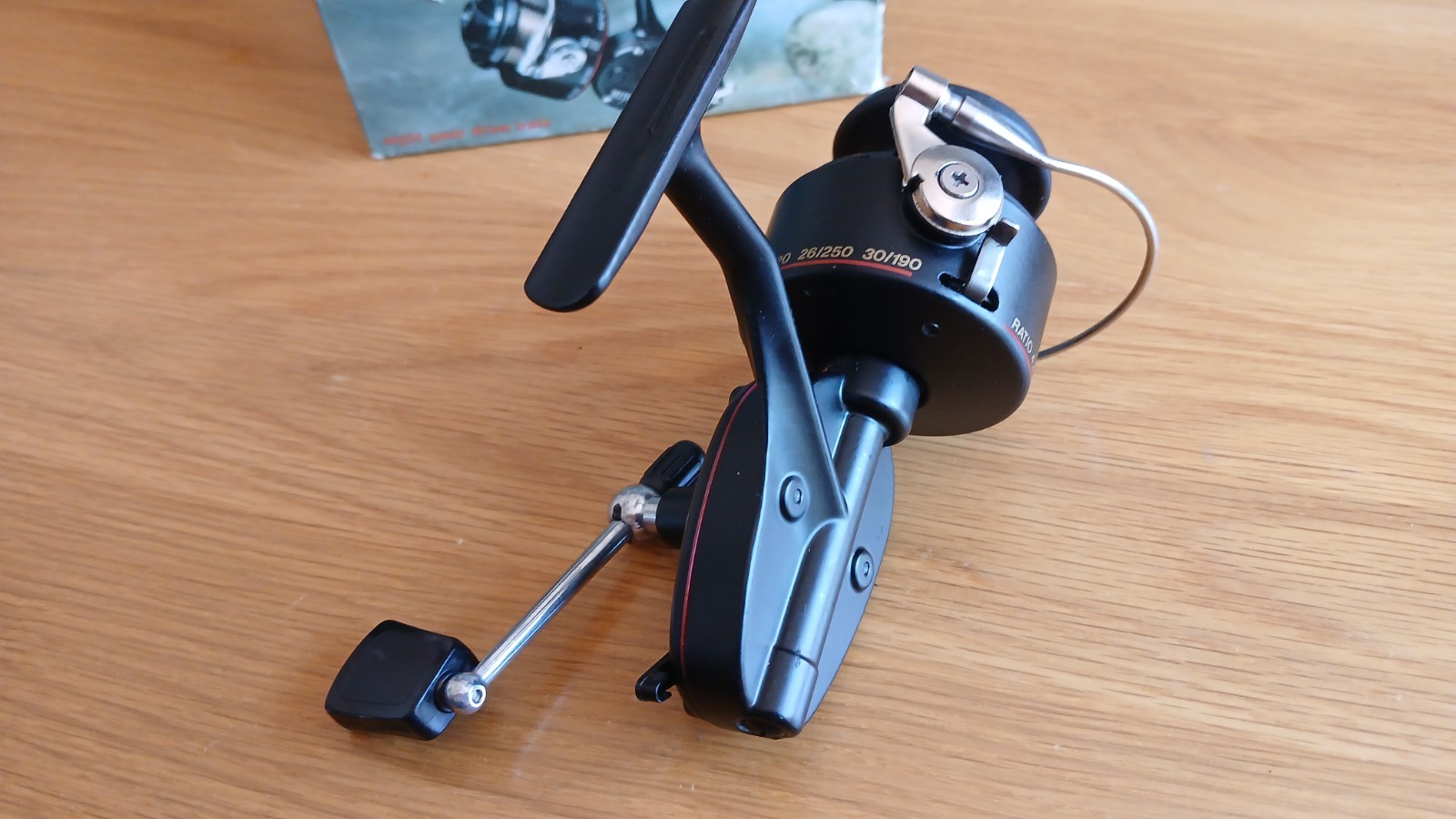 A very good boxed Mitchell 300 Fishing reel 2 spools, spoolpot & paperwork.
