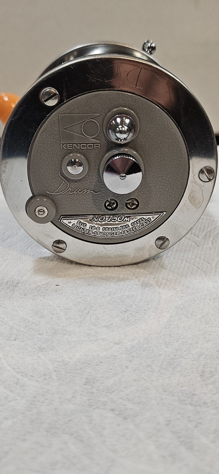 Vintage KENCOR Drum No. 130m 18-8 Stainless Steel Levelwind Re