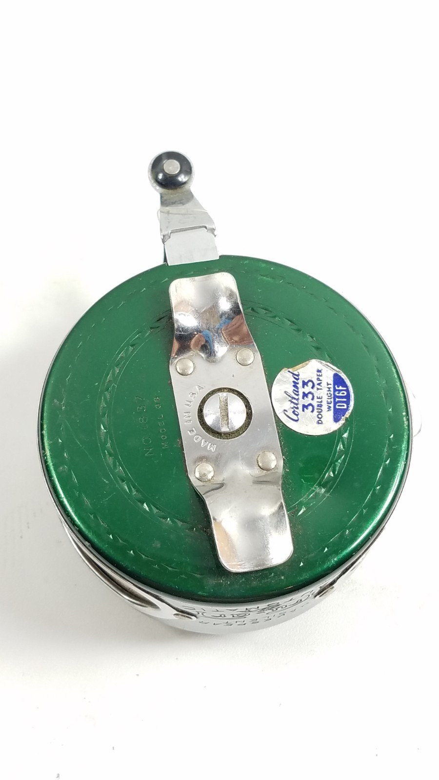 SHAKESPEAR SILENT Tru Art No. 1837 Green Fly Fishing REEL