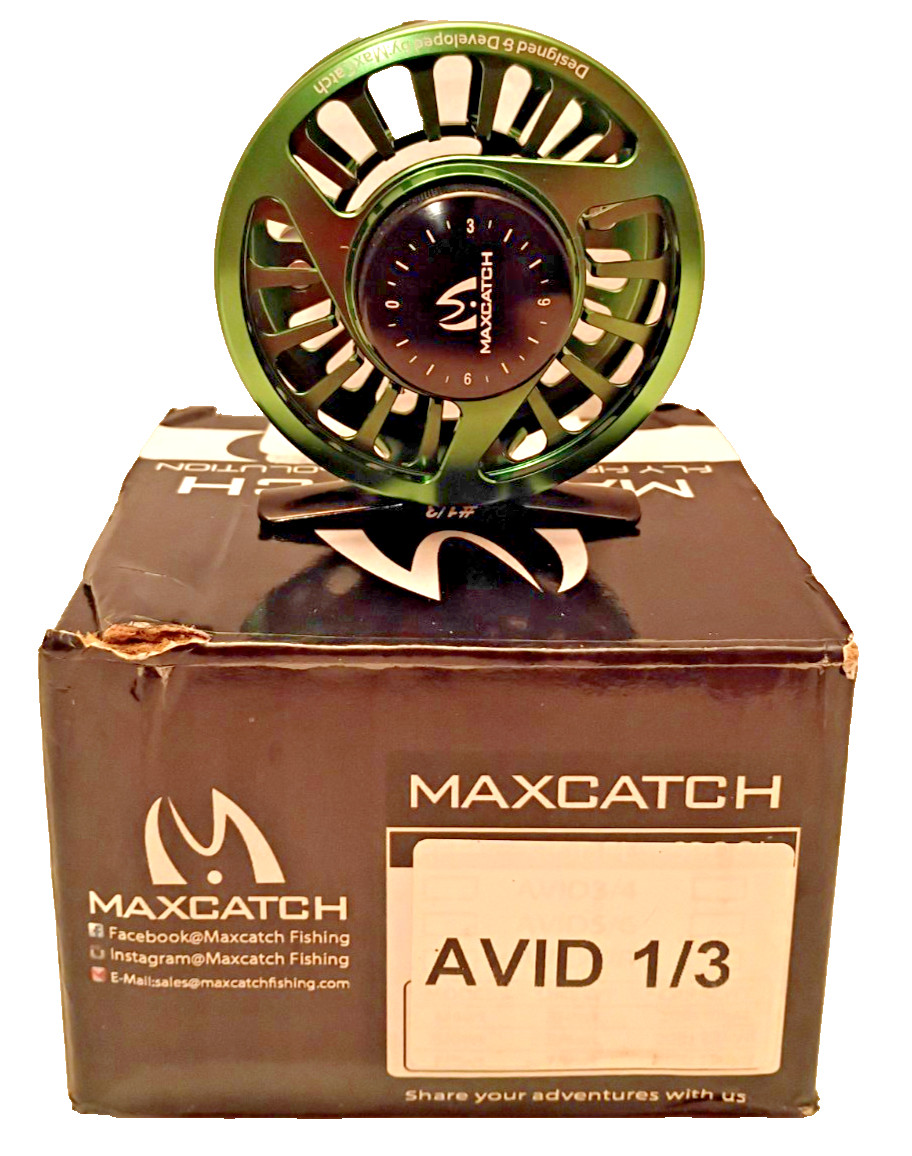 AVID Aluminum Fly Fishing Reel 1/3 10WT Silky Smooth Dray System Green