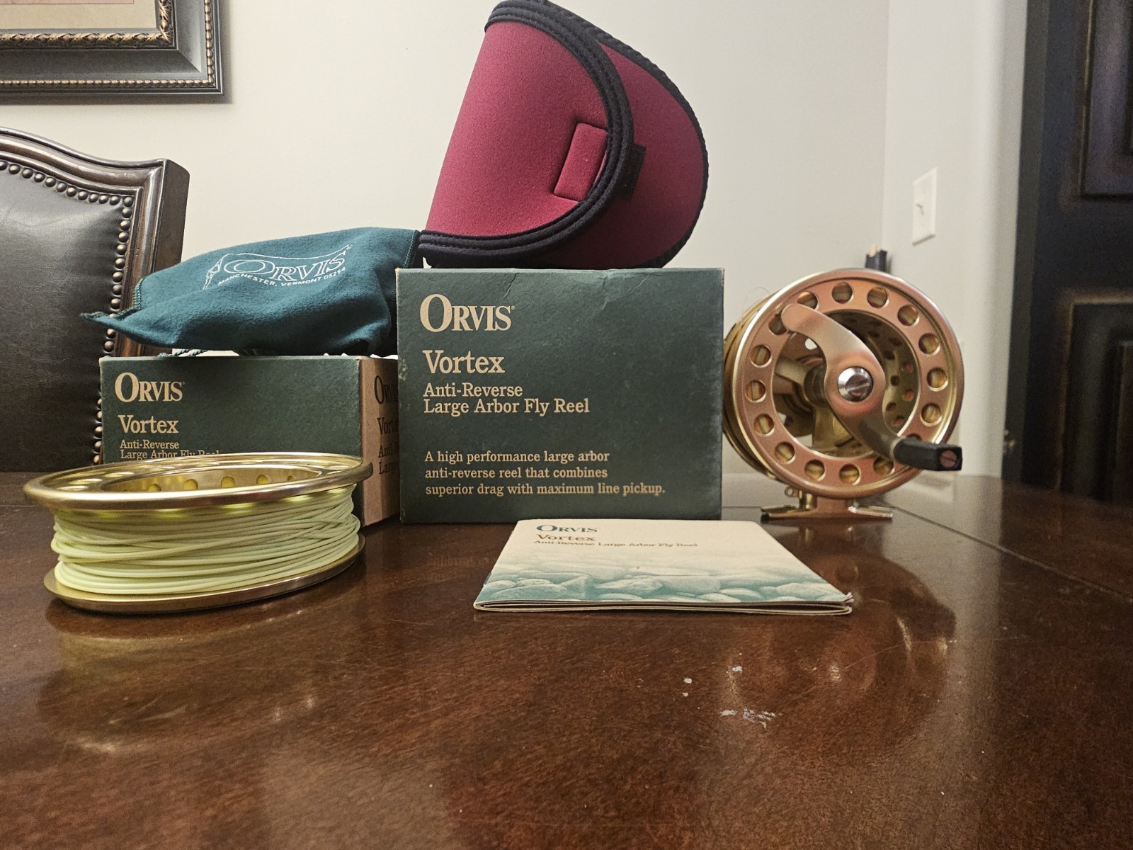 Orvis Ant-reverse Large Arbor Fly 7/8 Reel W/Extra Spool W/Soft Cases In Boxes