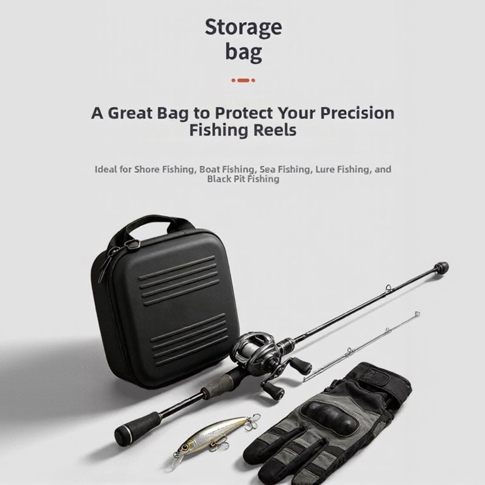Fishing Reel Case Portable Tackle Storage For Rainy Weather Hard Eva Shell