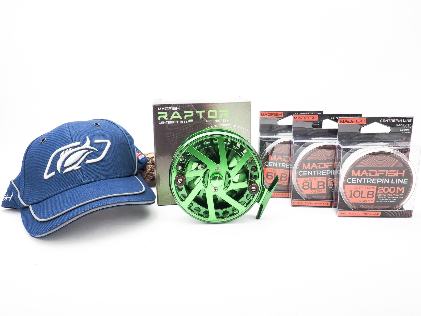 MADFISH RAPTOR 4 1/2″ CENTREPIN REEL (GREEN) PLUS 3X LINES & CAP (RRP £257)