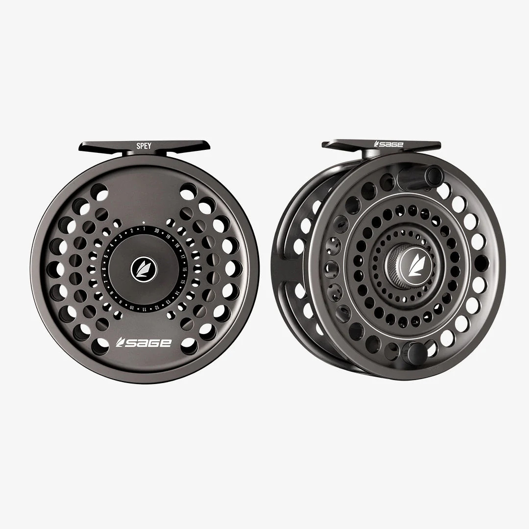 SAGE SPEY II SERIES REEL 6/7/8 GRANITE NEW IN BOX FREE FLY LINE MAX POWER 500